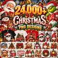 +24000 Christmas PNG Mega Bundle – Holiday Sublimation Designs